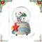 Glitzhome® 100mm Christmas Resin Musical Snowflakes Santa on Vacation Waterglobe